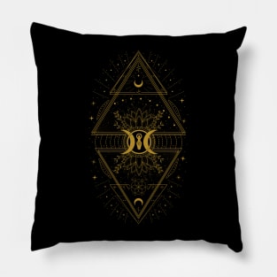 Triple Moon Goddess | Pagan Symbol Pillow