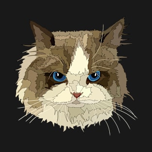 Funny Cat With Blue Eyes T-Shirt