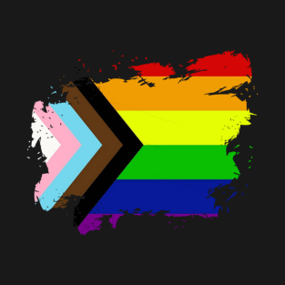Progress Pride Rainbow Flag For Inclusivity T-Shirt
