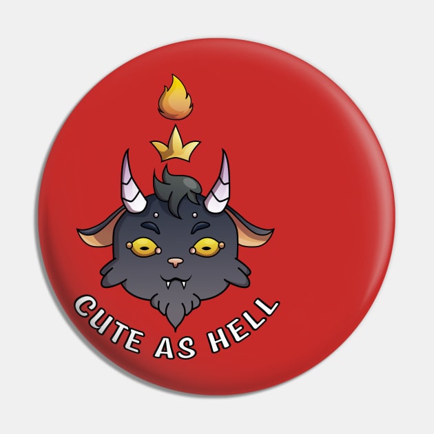 Cute as Hell - Baphomet Pin by Chinchila Art