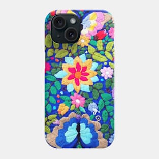 floral embroidery Phone Case