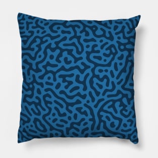 Turing Pattern Sphere (Blue) Pillow