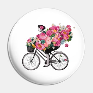 Floral Bicycle Pin