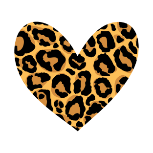 Cheetah / Leopard Print / Pattern Heart Gift for a Cat Lover T-Shirt