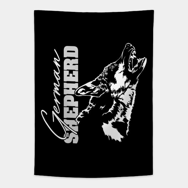 Funny Proud German Shepherd dog gift Tapestry by wilsigns