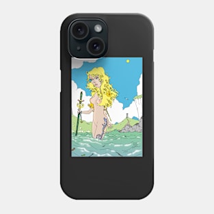 She was the Storm [Fantasy Figure Illustration] Pen Drawing. Phone Case