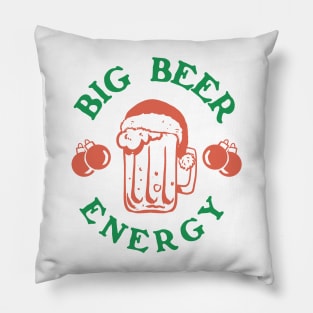 Big Nick Energy Beer Saint Nicholas Santa Claus Retro Vintage artwork Pillow