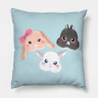 cute BSC Rabbit Head in Circle  | Bunniesmee Pillow