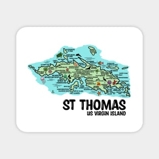 St Thomas Map Magnet