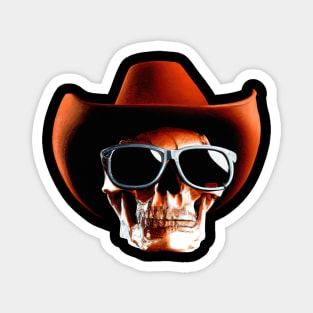 Retro Cowboy Skull Halloween Retro Colorful Magnet