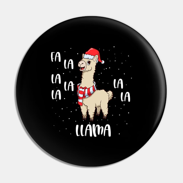 Christmas llama - Fa La La Llama Pin by Modern Medieval Design