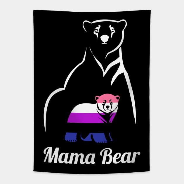 Genderfluid Mama Bear LGBTQ Tapestry by Dr_Squirrel