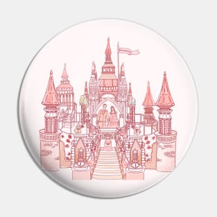 Pink Castle Line Art | Bunniesmee Wedding Edition Pin