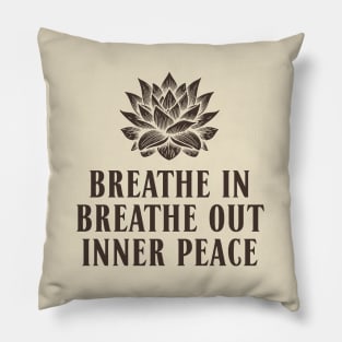 "Lotus Serenity" Breathe In, Breathe Out Pillow