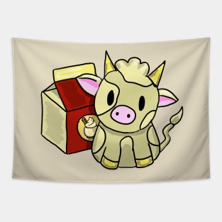 Eggnog Cow Pal Tapestry