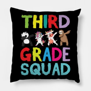 Animals Students Dabbing Back To School Third Grade Squad Pillow