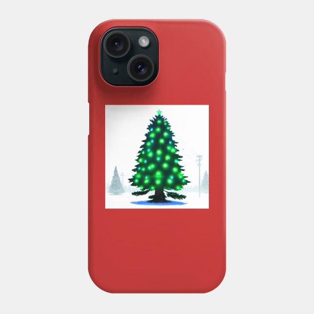 Christmas tree Phone Case by Grafititee