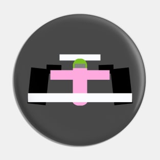 Formula racing driver - Hulk in pink Mercedes Pin