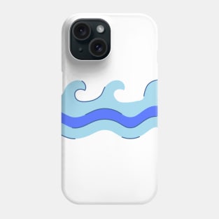 blue water waves design Phone Case