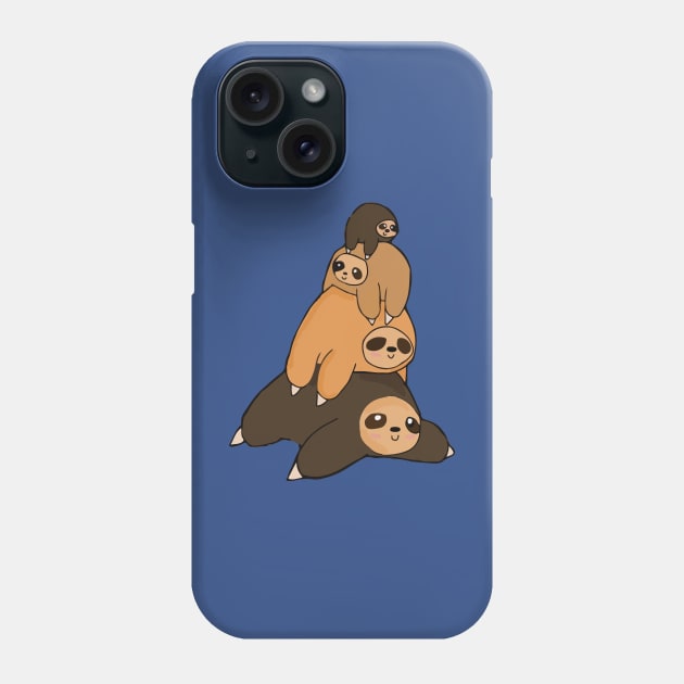 sloth stack pullover Phone Case by Hunters shop