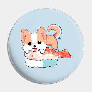 Corgi on a shrimp sushi Pin