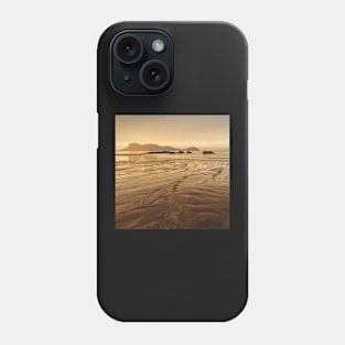 Golden light at beach in Borneo Bako national park Malaysia Phone Case