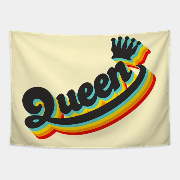 Retro Vintage Queen Tapestry by Jennifer