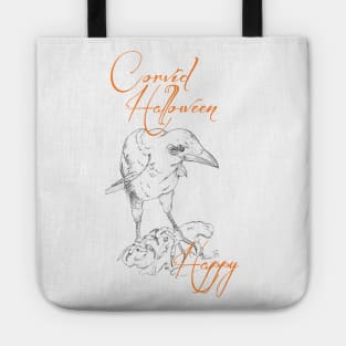 Corvid Halloween... Happy... Tote