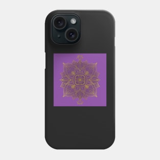 Purple and Gold Mandala Phone Case