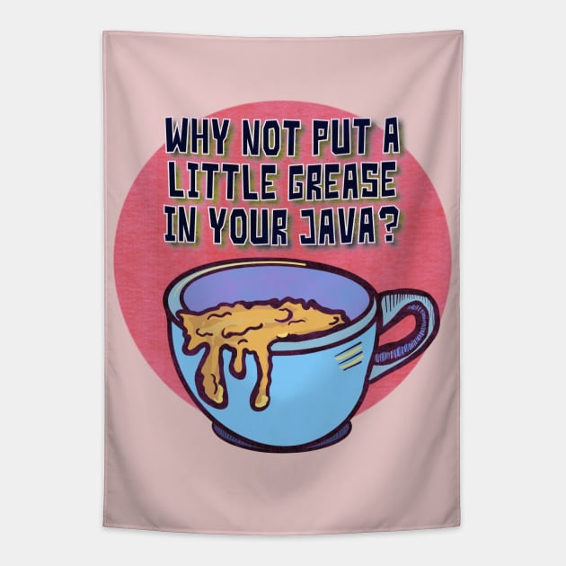 Greasy Coffee Tapestry by VultureVomitInc