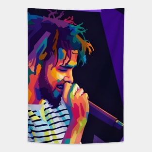 J Cole wpap pop art Tapestry