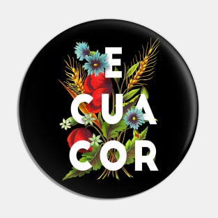 Ecuador Proud Flag, Ecuador gift heritage, Ecuadorian girl Boy Friend Ecuatoriano Pin