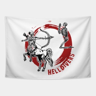 Helldivers skeletons Tapestry