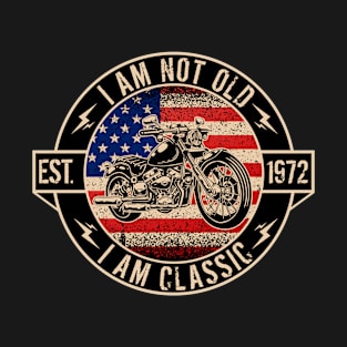 Vintage American Flag Bikers Motorcycle T-Shirt