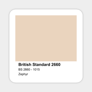 Zephyr Pastel Pink British Standard 1015 Colour Swatch Magnet