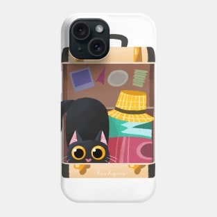 Travelling cat Phone Case