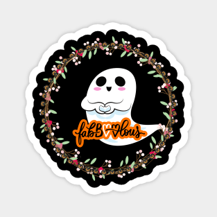 Fabolous Kawai Cute Ghost For Kids Design - Spooky Halloween Magnet