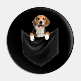 Beagle Dog inside Pocket, Love Beagle Dogs Pin