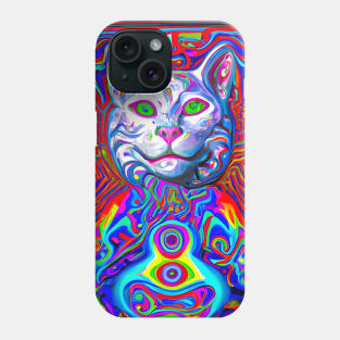 Kosmic Kitty (4) - Trippy Psychedelic Cat Phone Case