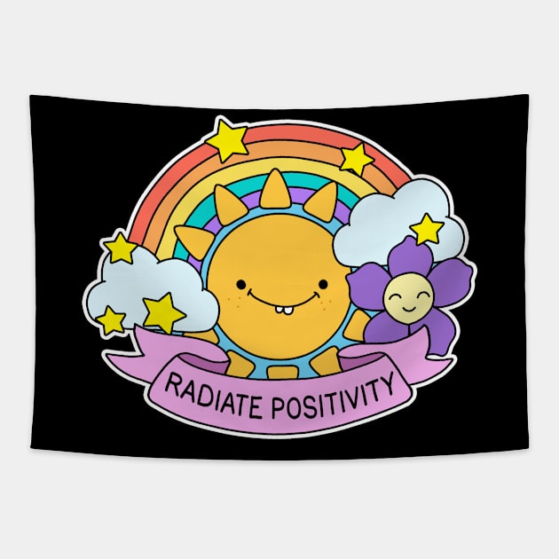 Radiate Positivity Tapestry by valentinahramov