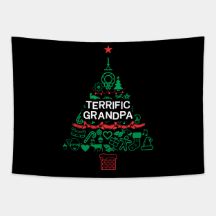 Terrific Grandpa Gift - Xmas Tree - Christmas Tapestry