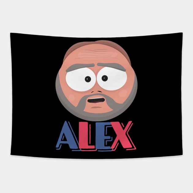 If Alex Jones Was a South Park Character Tapestry by Ina