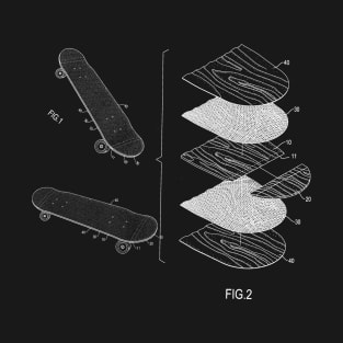 Skateboard and Grip Tape Patent T-Shirt T-Shirt