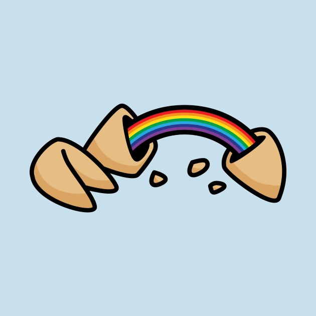 Rainbow Fortune Cookie Surprise by shamdesign