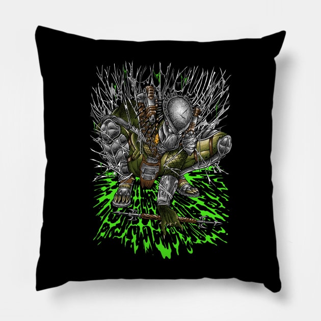 Wolf knight Pillow by joerock