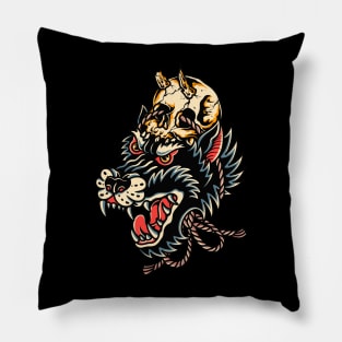 Wolf skull Pillow