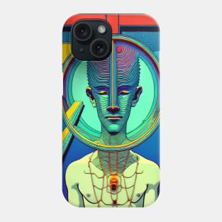Trippy abstract Humanoid Phone Case