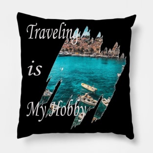 t shirt traveling cute Pillow