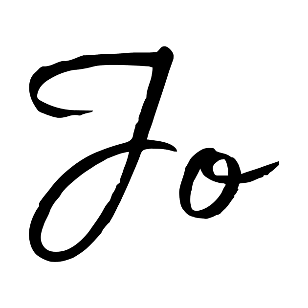 Jo Name Calligraphy by Word Minimalism
