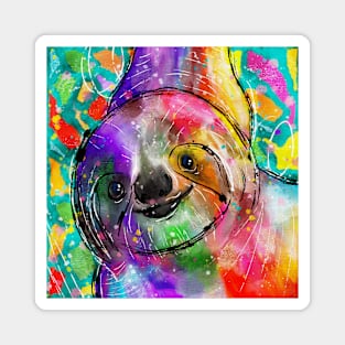 Bright fun sloth Magnet